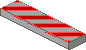 Fliese mit roten Diagonalstreifen 
