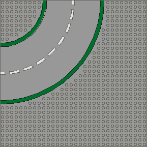 Straßenplatte: Kurve ohne Radweg II