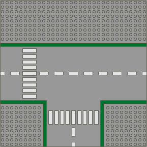 Straßenplatte: T-Kreuzung ohne Radweg II