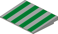 Dachstein mit grünen Streifen